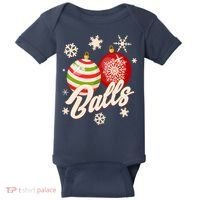 Funny Festive Christmas Balls Baby Bodysuit thumb 0
