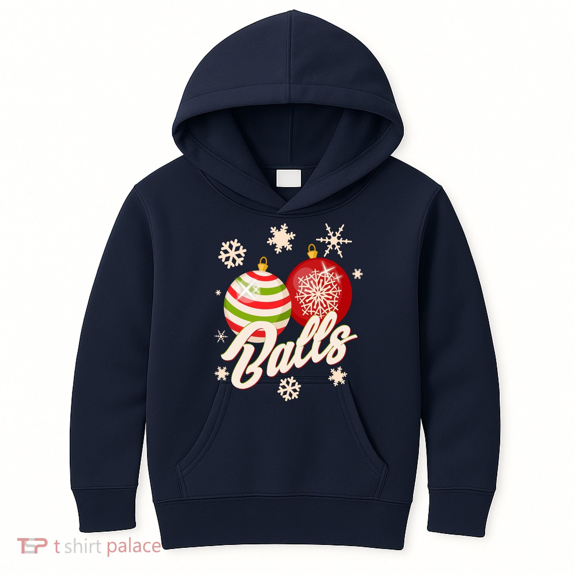 Funny Festive Christmas Balls Kids Hoodie