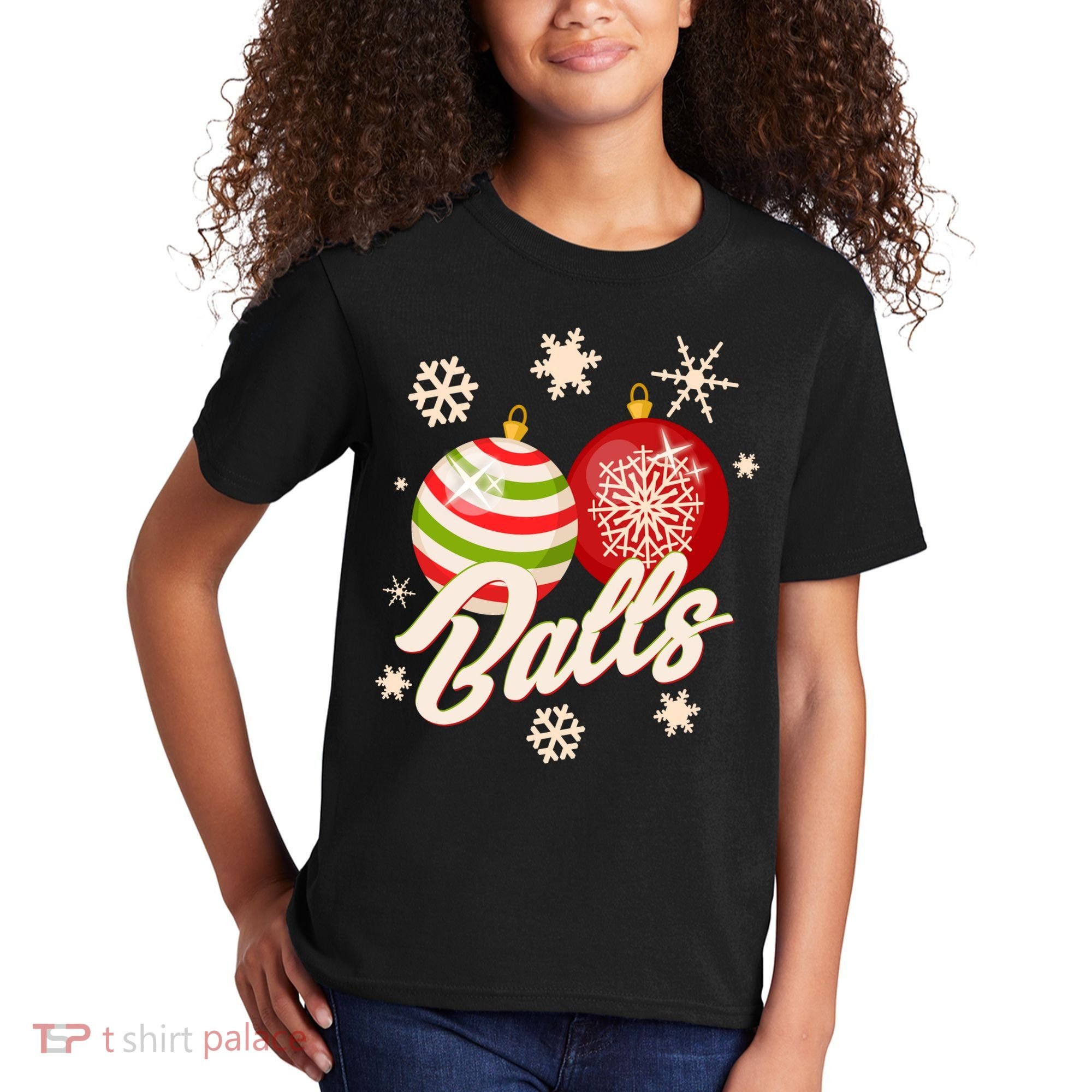 Funny Festive Christmas Balls Kids T-Shirt