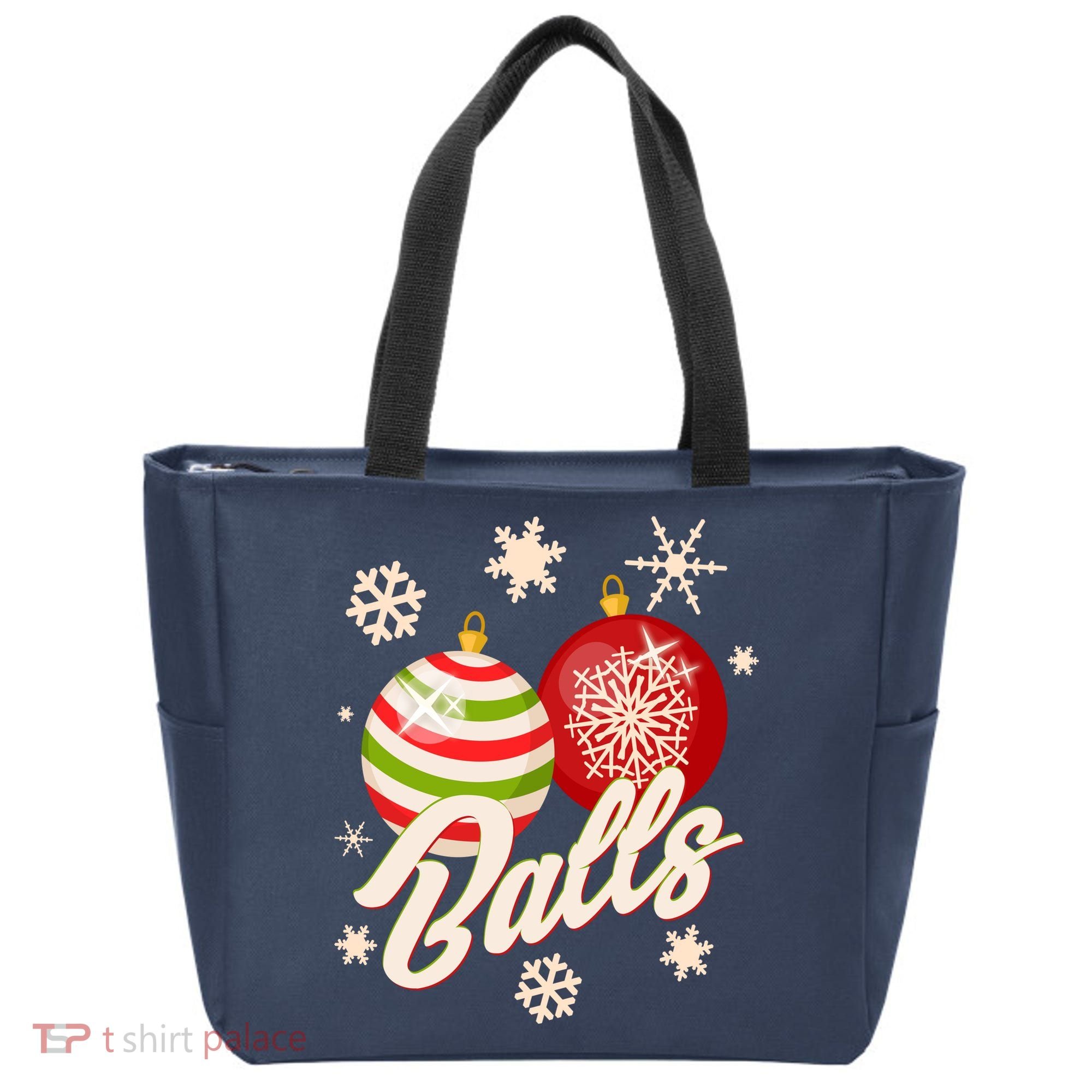 Funny Festive Christmas Balls Tote Bag