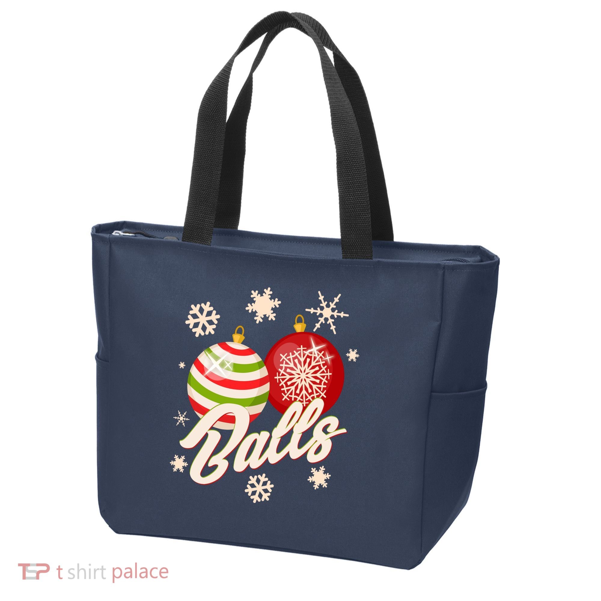 Funny Festive Christmas Balls Tote Bag