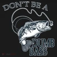 Funny Fishing - Don't Be A Dumb Bass Ornament thumb 1