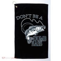Funny Fishing - Don't Be A Dumb Bass Golf Towel thumb 0