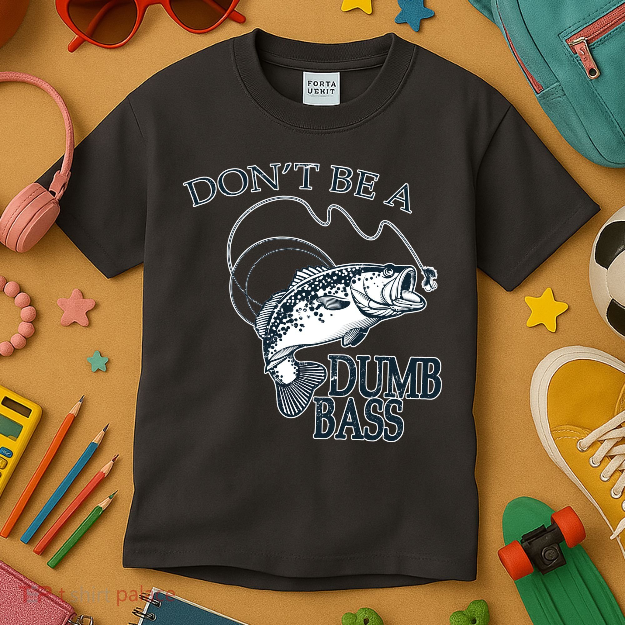Funny Fishing - Don't Be A Dumb Bass Kids T-Shirt