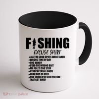 Funny Fishing Excuses Coffee Mug thumb 1