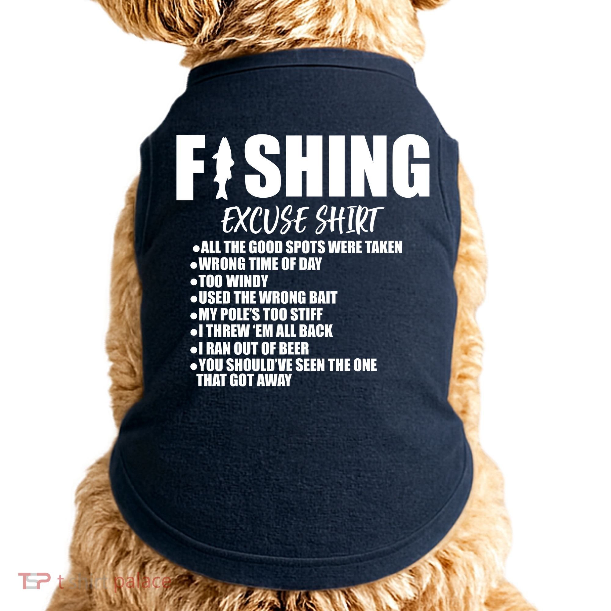 Funny Fishing Excuses Doggie Tank