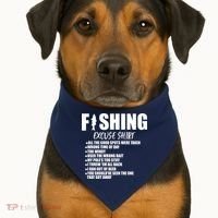 Funny Fishing Excuses USA-Made Doggie Bandana thumb 1