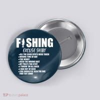 Funny Fishing Excuses Button thumb 0