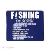 Funny Fishing Excuses Mousepad thumb 0