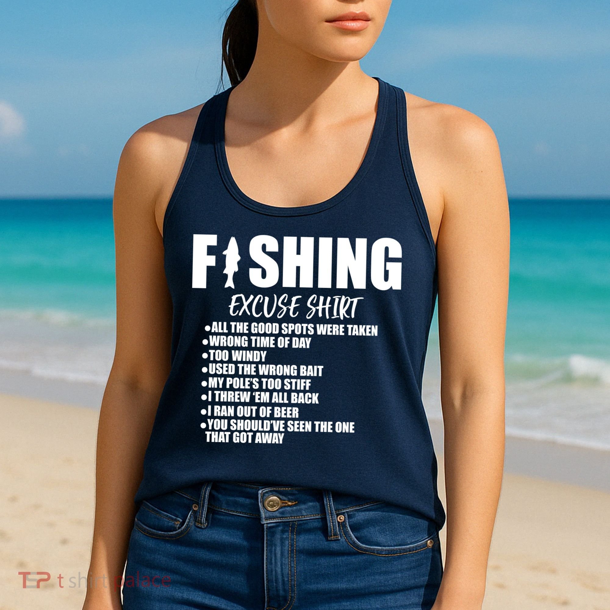 Funny Fishing Excuses Women's Tank Top