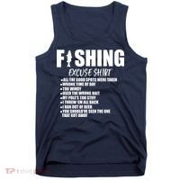Funny Fishing Excuses Tank Top thumb 0