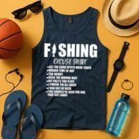Funny Fishing Excuses Tank Top thumb 4