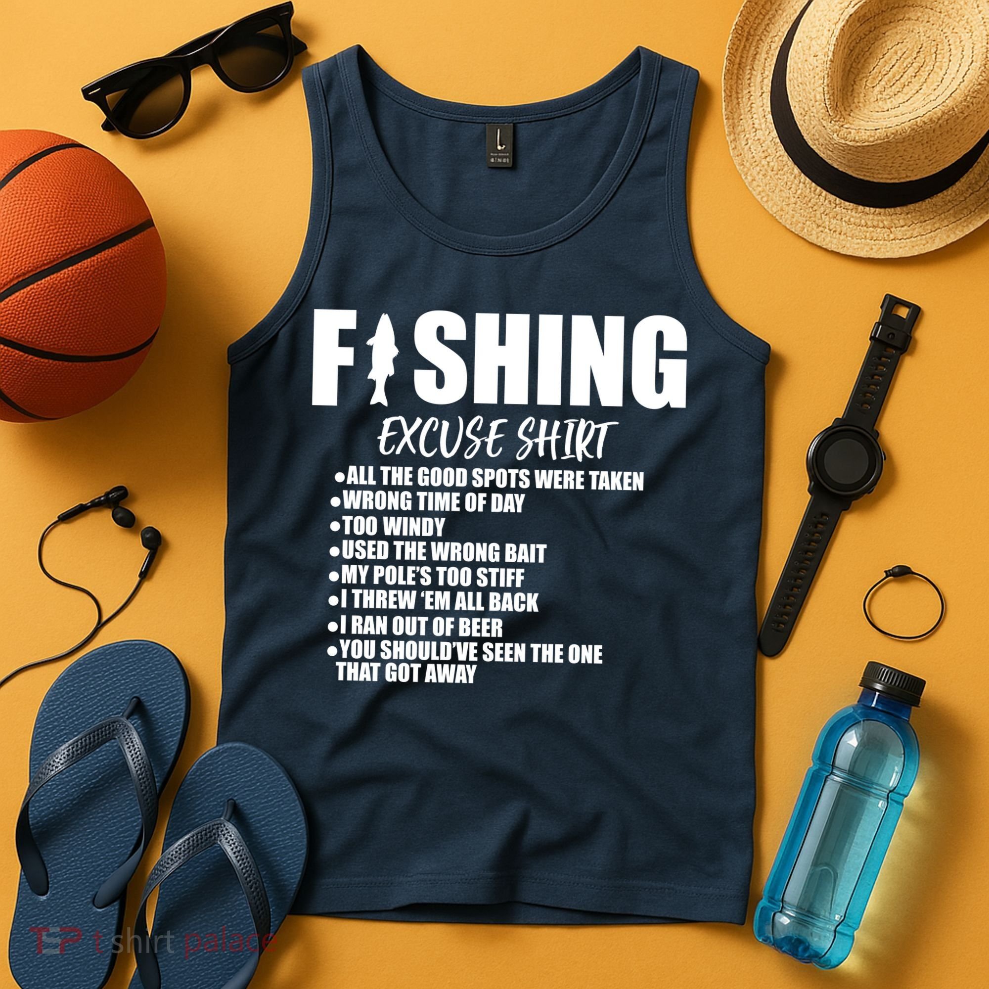 Funny Fishing Excuses Tank Top