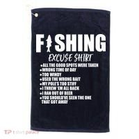 Funny Fishing Excuses Golf Towel thumb 0