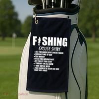 Funny Fishing Excuses Golf Towel thumb 2