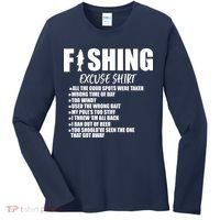 Funny Fishing Excuses Women's Long Sleeve Shirt thumb 0