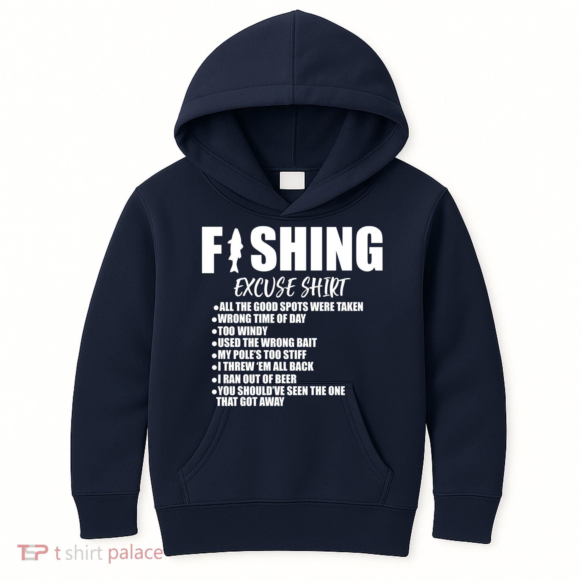 Funny Fishing Excuses Kids Hoodie