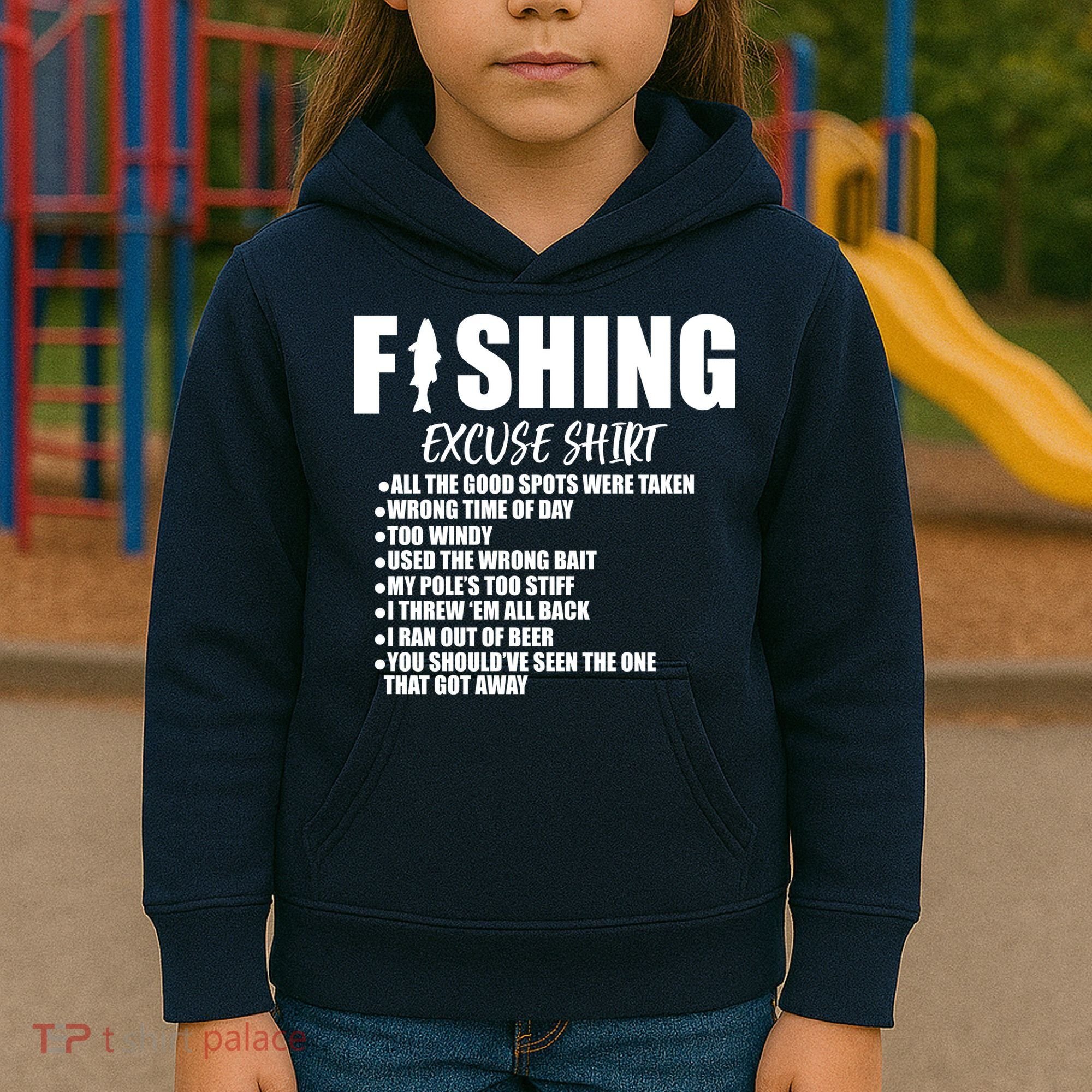 Funny Fishing Excuses Kids Hoodie