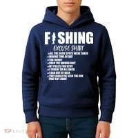 Funny Fishing Excuses Kids Hoodie thumb 4