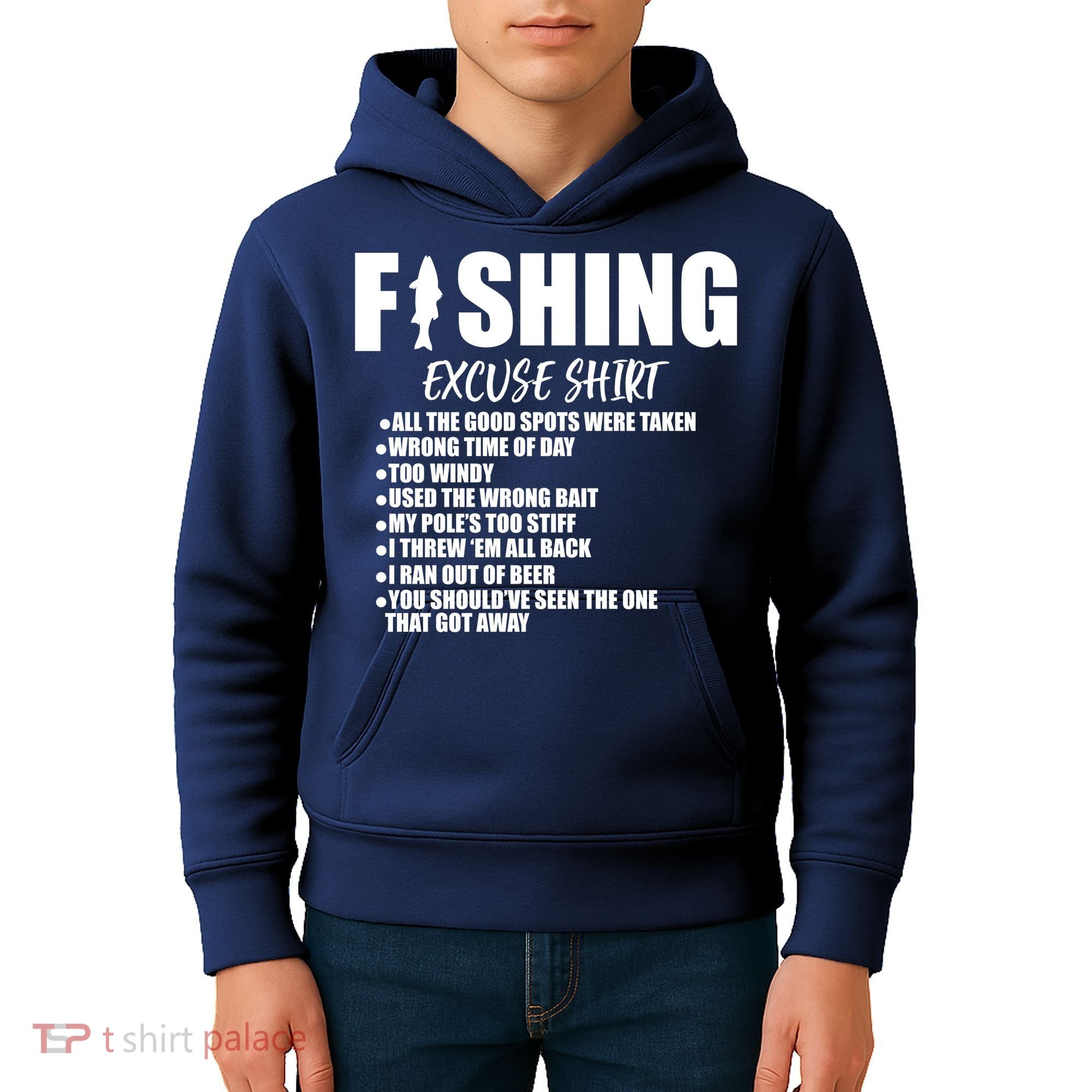 Funny Fishing Excuses Kids Hoodie