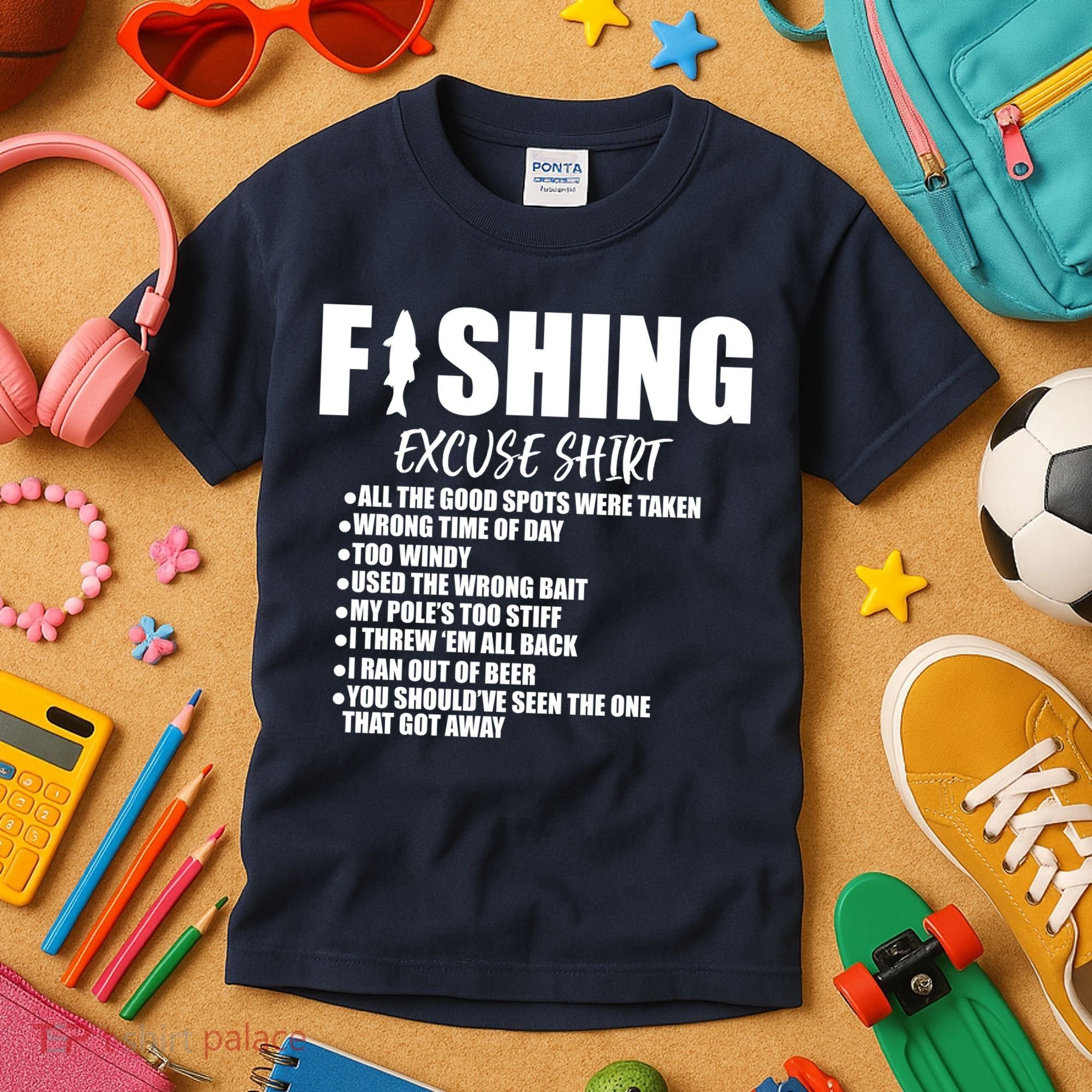 Funny Fishing Excuses Kids T-Shirt