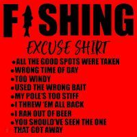 Funny Fishing Excuses Santa Hat thumb 1