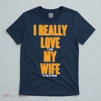 Funny Fishing I Really Love My Wife  T-Shirt thumb 5