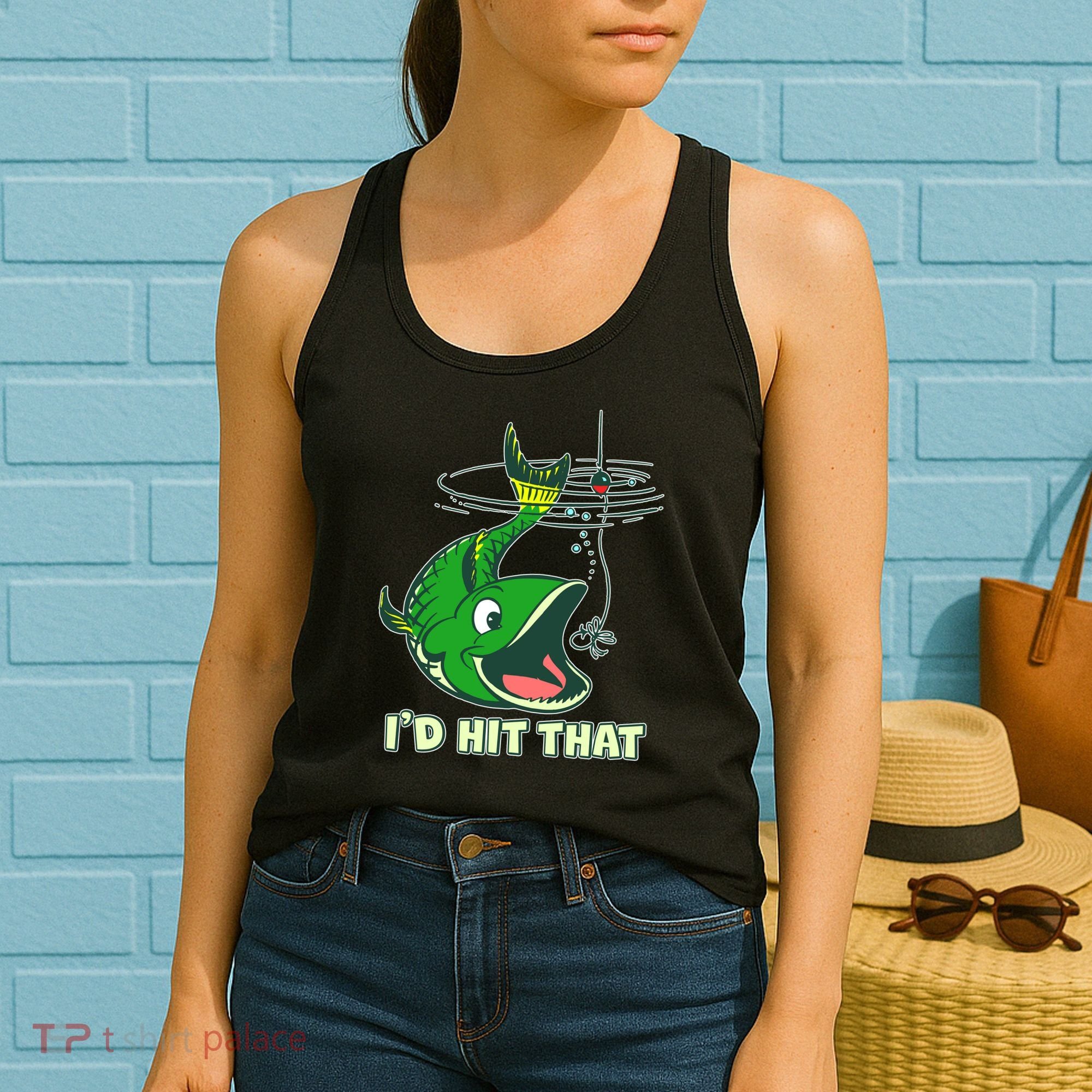 Funny Fishing I'd Hit That Women's Tank Top