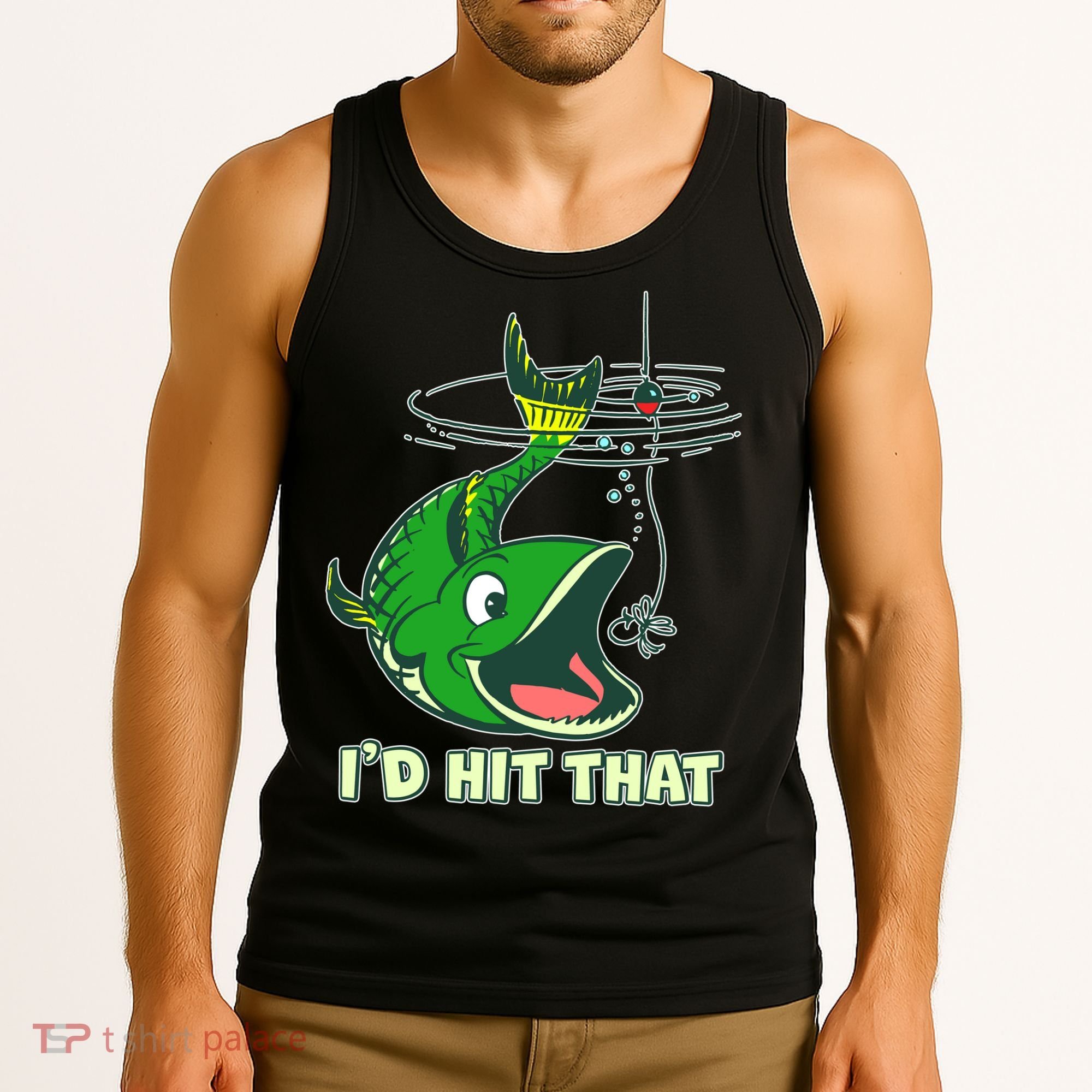 Funny Fishing I'd Hit That Tank Top