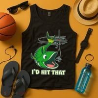 Funny Fishing I'd Hit That Tank Top thumb 4