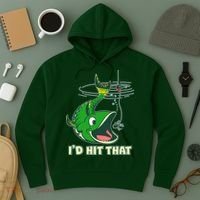 Funny Fishing I'd Hit That Hoodie thumb 3