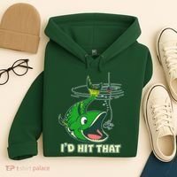 Funny Fishing I'd Hit That Hoodie thumb 4