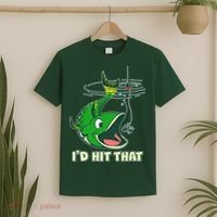 Funny Fishing I'd Hit That T-Shirt thumb 2