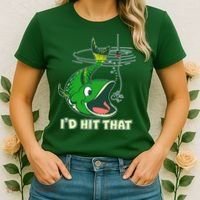Funny Fishing I'd Hit That Women's T-Shirt thumb 2
