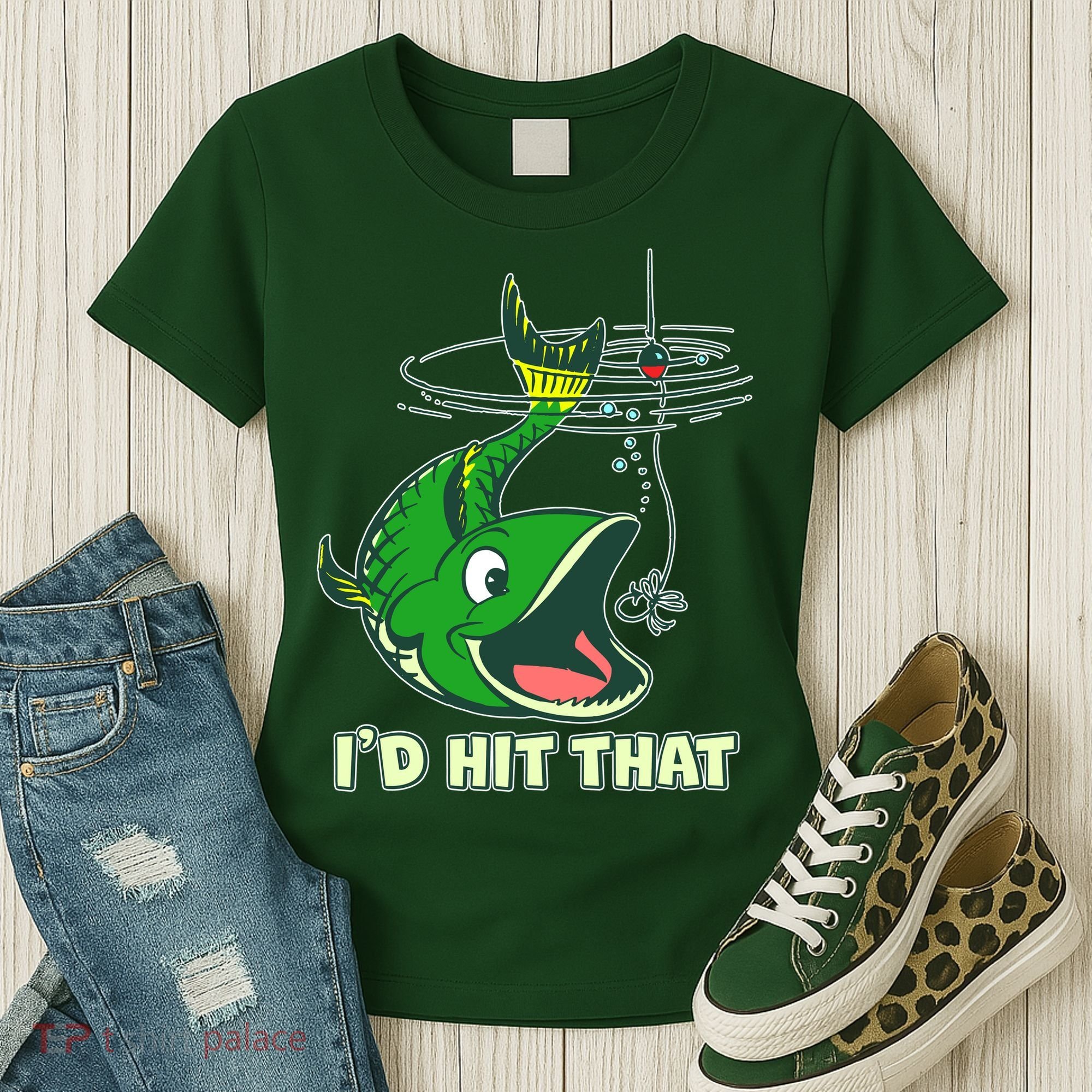 Funny Fishing I'd Hit That Women's T-Shirt