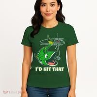 Funny Fishing I'd Hit That Women's T-Shirt thumb 4