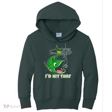 Funny Fishing I'd Hit That Kids Hoodie