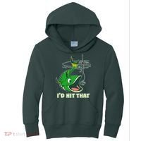 Funny Fishing I'd Hit That Kids Hoodie thumb 0