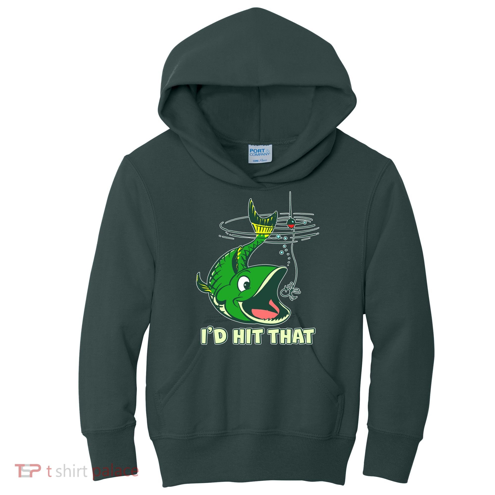 Funny Fishing I'd Hit That Kids Hoodie