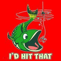 Funny Fishing I'd Hit That Santa Hat thumb 1