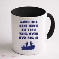 Funny Fishing: If You Can Read This Pull Me Back Into The Boat Coffee Mug thumb 1