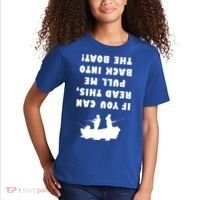 Funny Fishing: If You Can Read This Pull Me Back Into The Boat Kids T-Shirt thumb 2