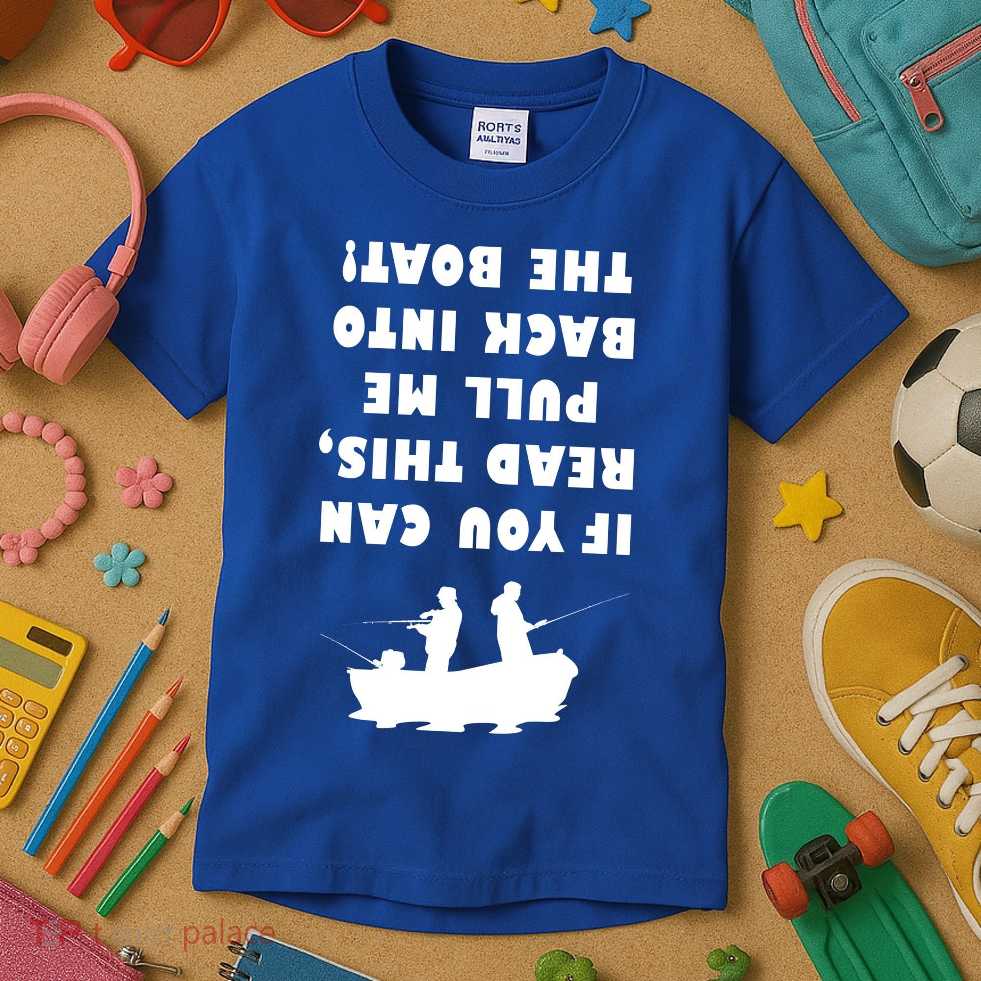 Funny Fishing: If You Can Read This Pull Me Back Into The Boat Kids T-Shirt