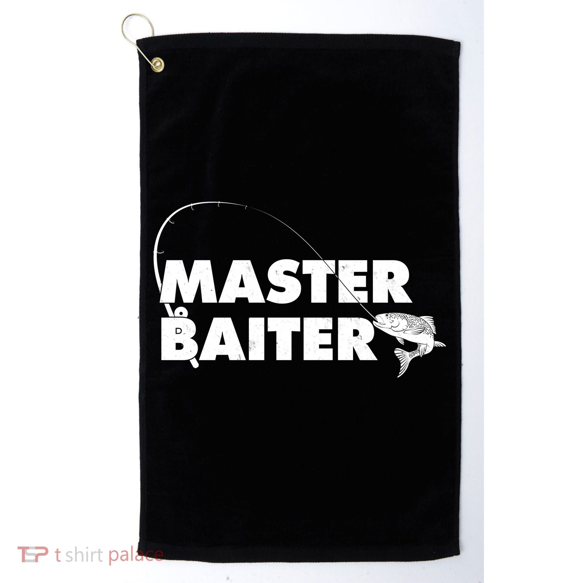 Funny Fishing Master Baiter Golf Towel