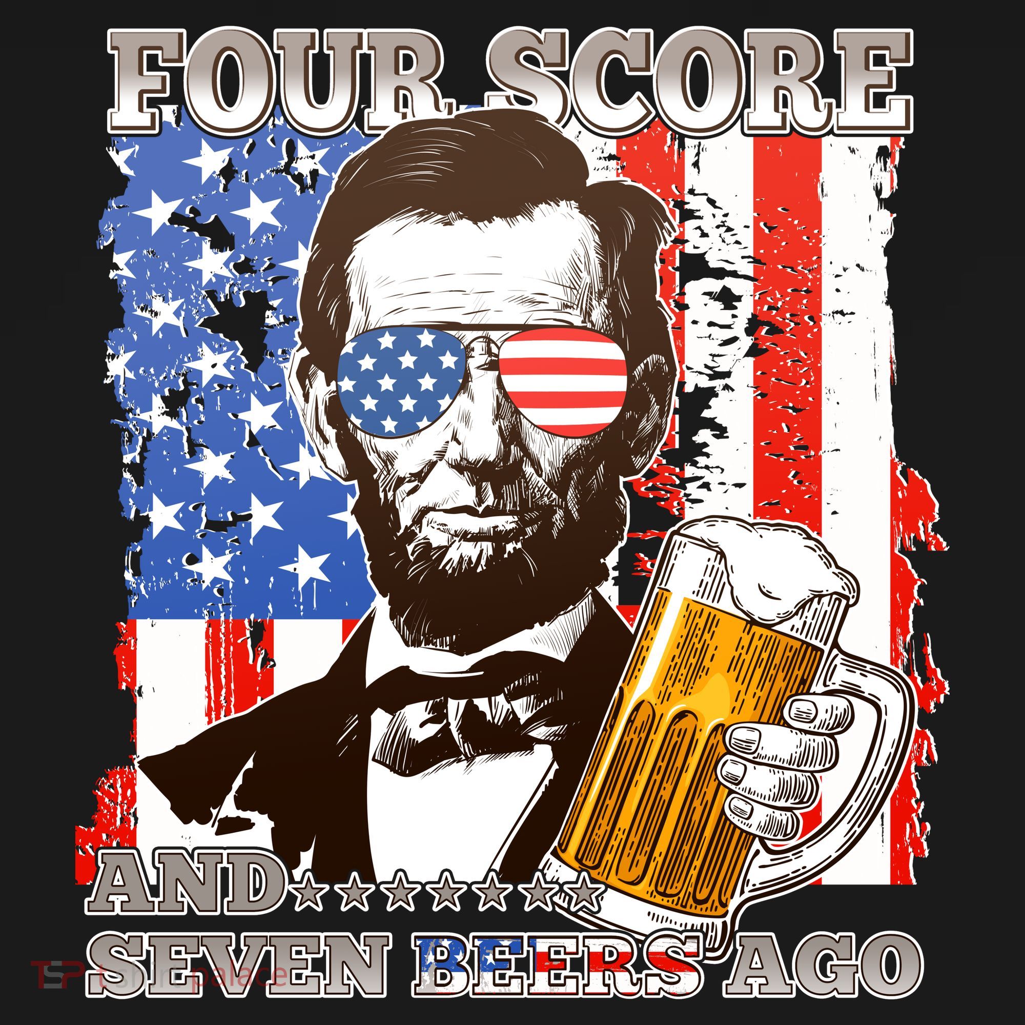Funny Four Score And Seven Beers Ago Abe Lincoln Backpack