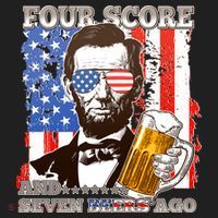 Funny Four Score And Seven Beers Ago Abe Lincoln Tumbler thumb 3