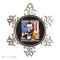 Funny Four Score And Seven Beers Ago Abe Lincoln Ornament thumb 0