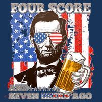 Funny Four Score And Seven Beers Ago Abe Lincoln Bucket Hat thumb 4