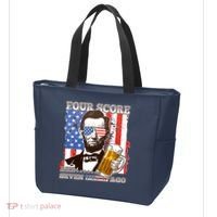 Funny Four Score And Seven Beers Ago Abe Lincoln Tote Bag thumb 3