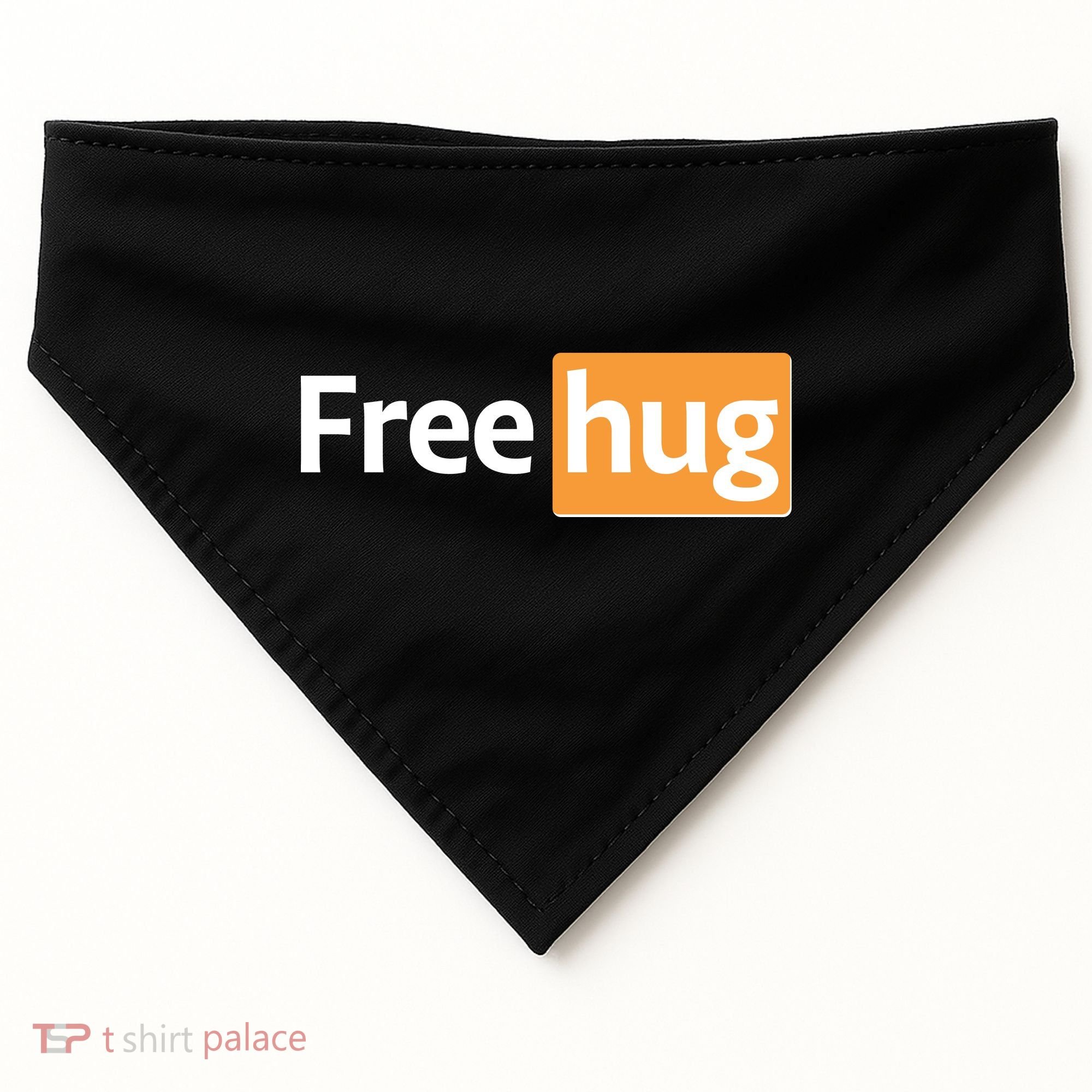 Funny Free Hug Logo Meme USA-Made Doggie Bandana